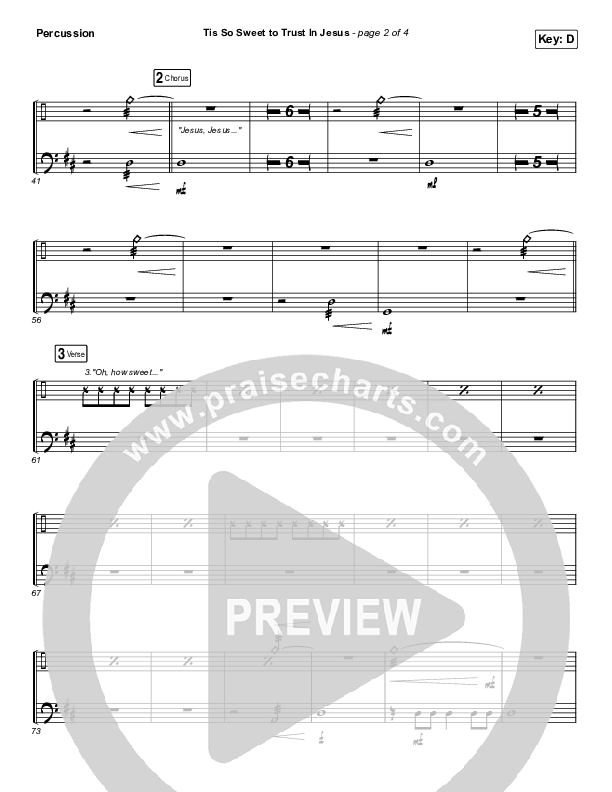 Tis So Sweet To Trust In Jesus (Live) Percussion (Shane & Shane)