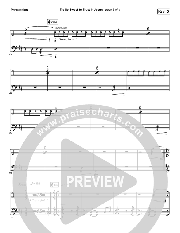 Tis So Sweet To Trust In Jesus (Live) Percussion (Shane & Shane)