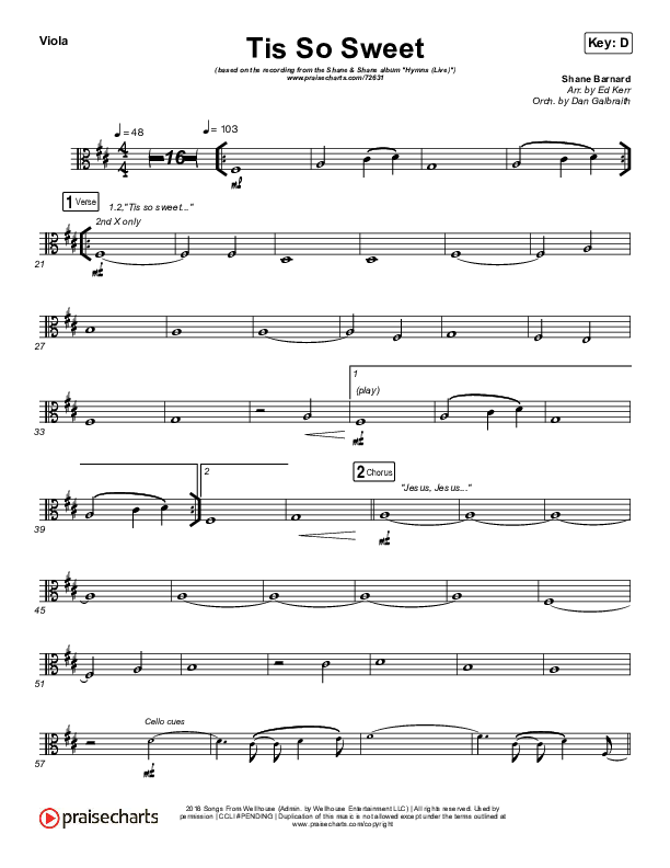 Tis So Sweet To Trust In Jesus (Live) Viola (Shane & Shane)