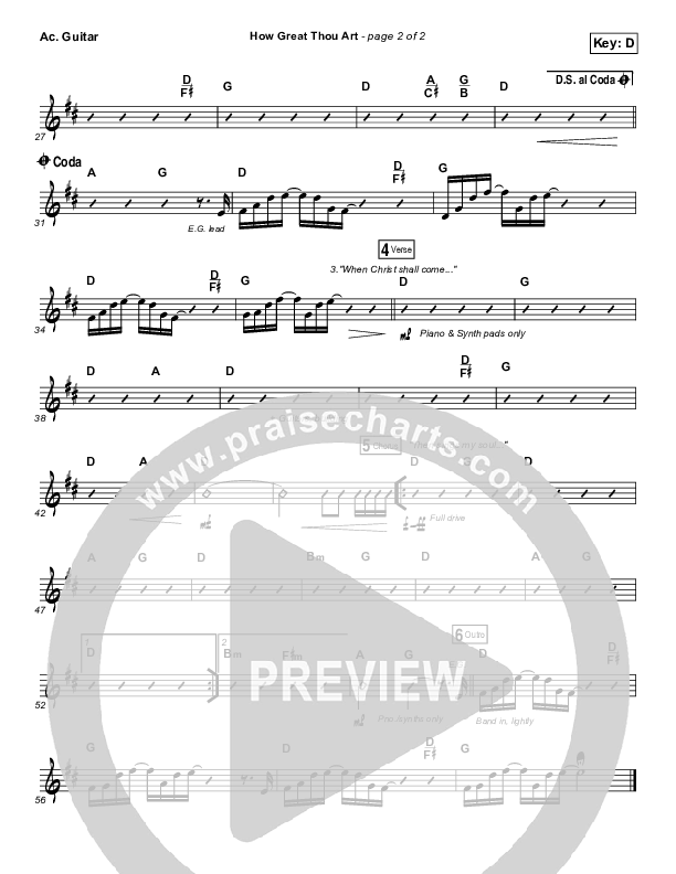 How Great Thou Art (Live) Acoustic Guitar (Shane & Shane)