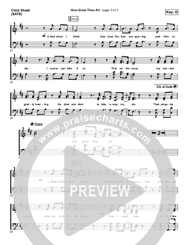 How Great Thou Art (Live) Choir Vocals (SATB) (Shane & Shane)