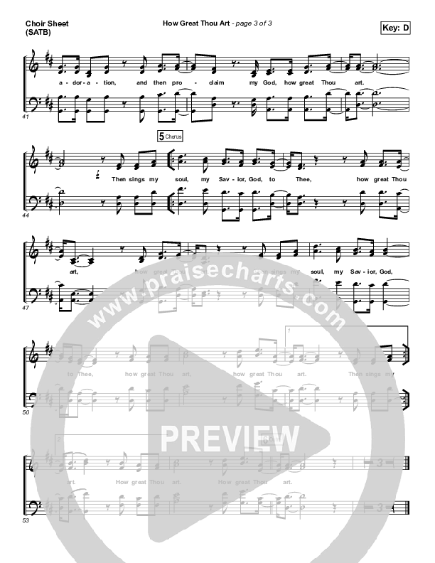 How Great Thou Art (Live) Choir Vocals (SATB) (Shane & Shane)