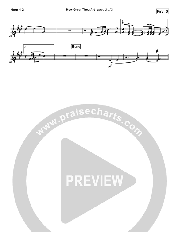 How Great Thou Art (Live) French Horn 1/2 (Shane & Shane)