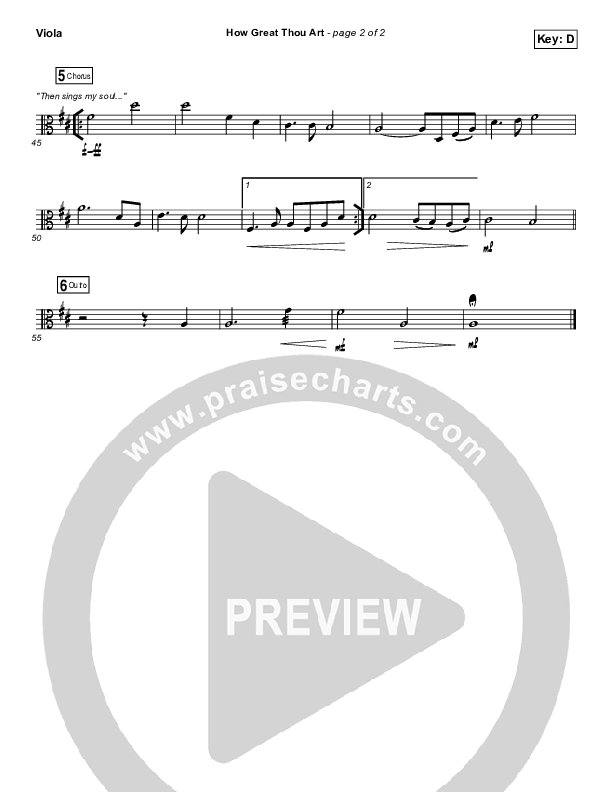 How Great Thou Art (Live) Viola (Shane & Shane)