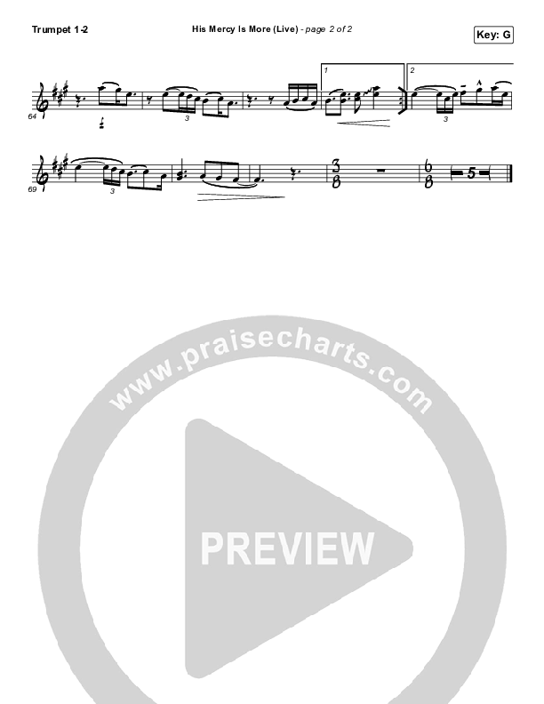 His Mercy Is More (Live) Trumpet 1,2 (Shane & Shane)