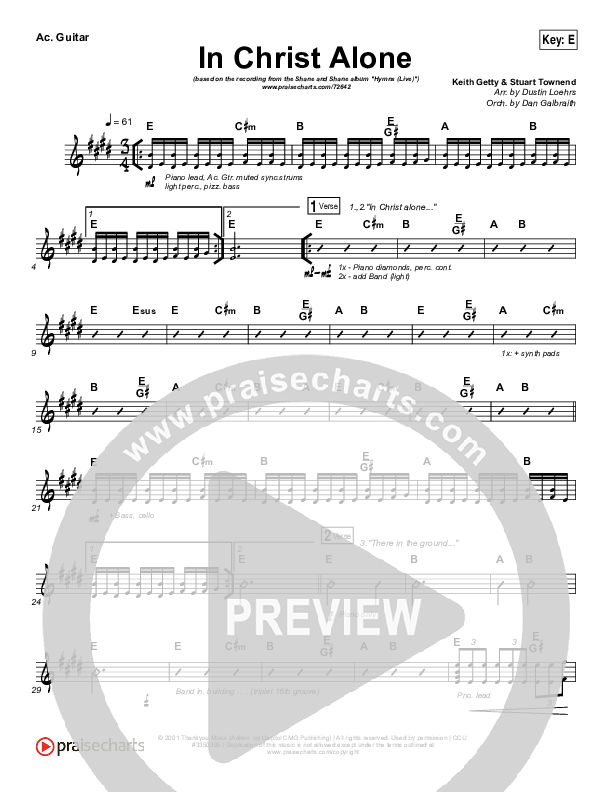 In Christ Alone (Live) Acoustic Guitar (Shane & Shane)