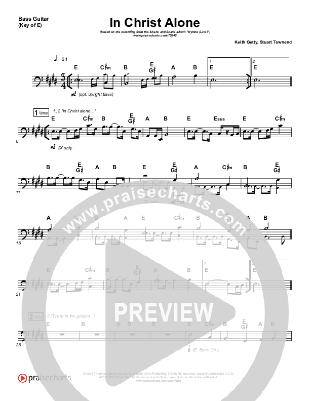 In Christ Alone (Live) Bass Guitar (Shane & Shane)