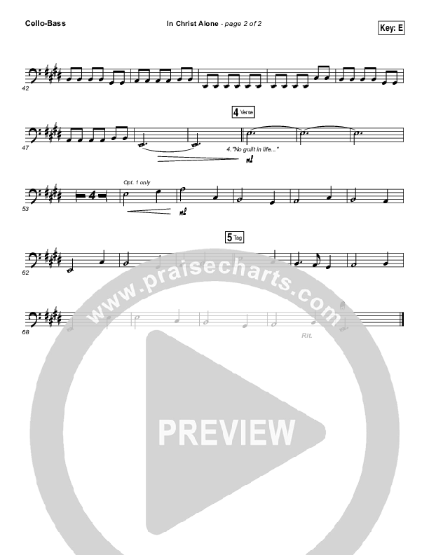 In Christ Alone (Live) Cello/Bass (Shane & Shane)