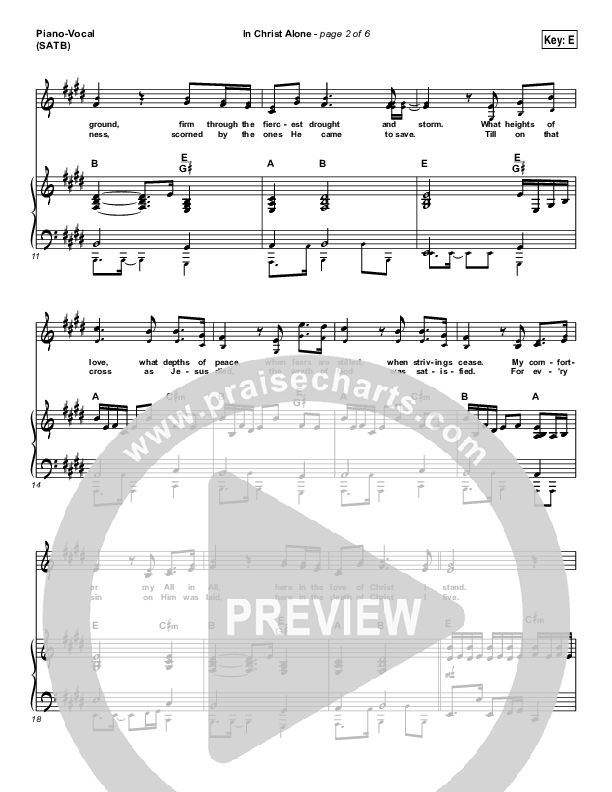 In Christ Alone (Live) Piano/Vocal Pack (Shane & Shane)