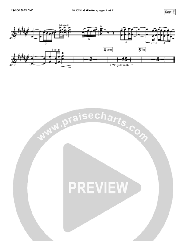 In Christ Alone (Live) Tenor Sax 1/2 (Shane & Shane)