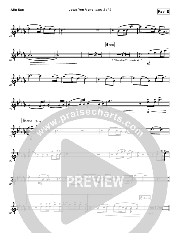 Jesus You Alone Alto Sax (Highlands Worship)
