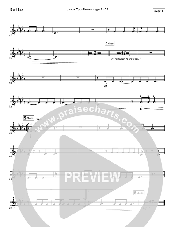 Jesus You Alone Bari Sax (Highlands Worship)