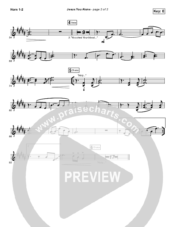 Jesus You Alone Brass Pack (Highlands Worship)