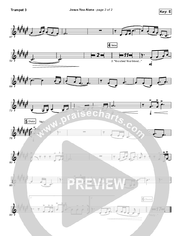 Jesus You Alone Trumpet 3 (Highlands Worship)