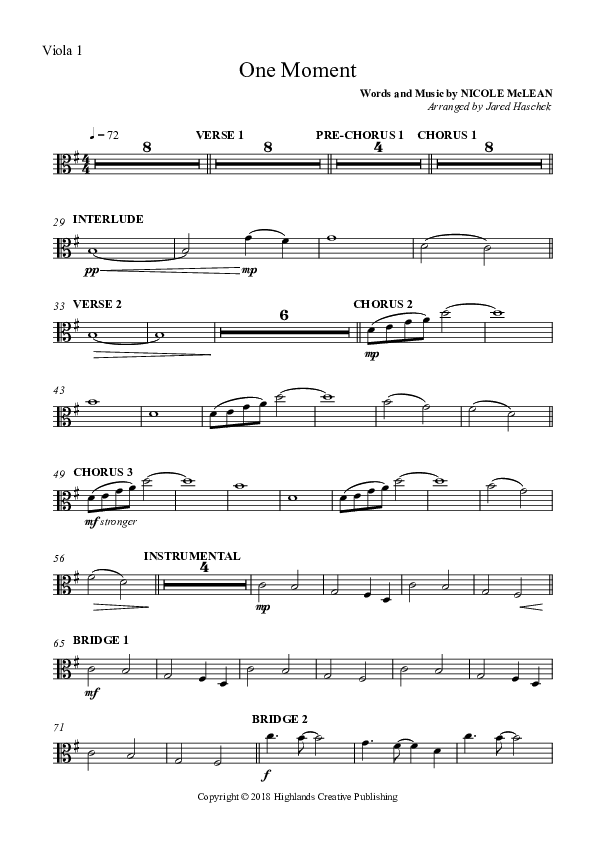 One Moment Viola (Highlands Worship)