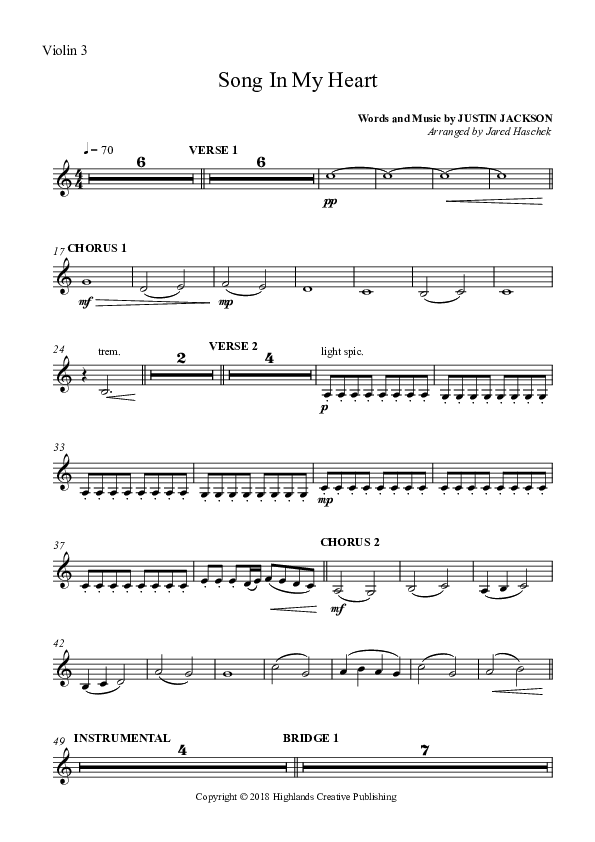Song In My Heart Violins (Highlands Worship)