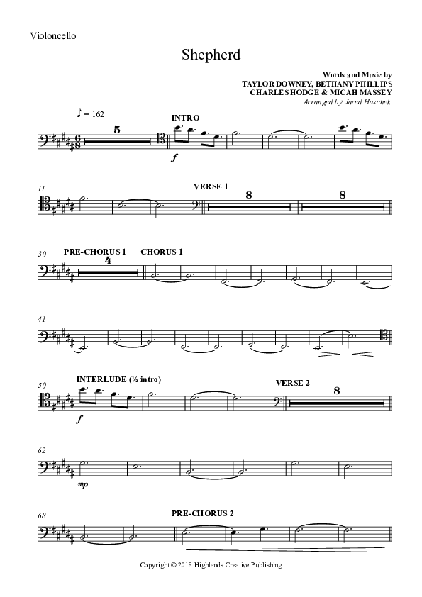 Shepherd Violincello (Highlands Worship)