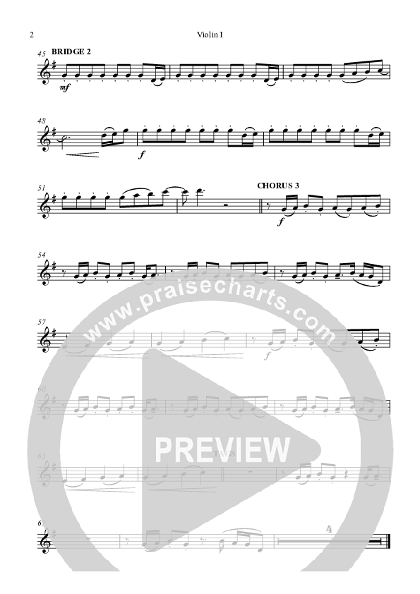 I Will Sing Jesus Violin 1 (Highlands Worship)