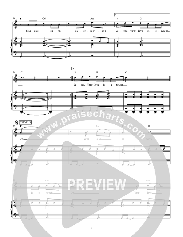 Your Love Is Enough Lead & Piano (Highlands Worship)