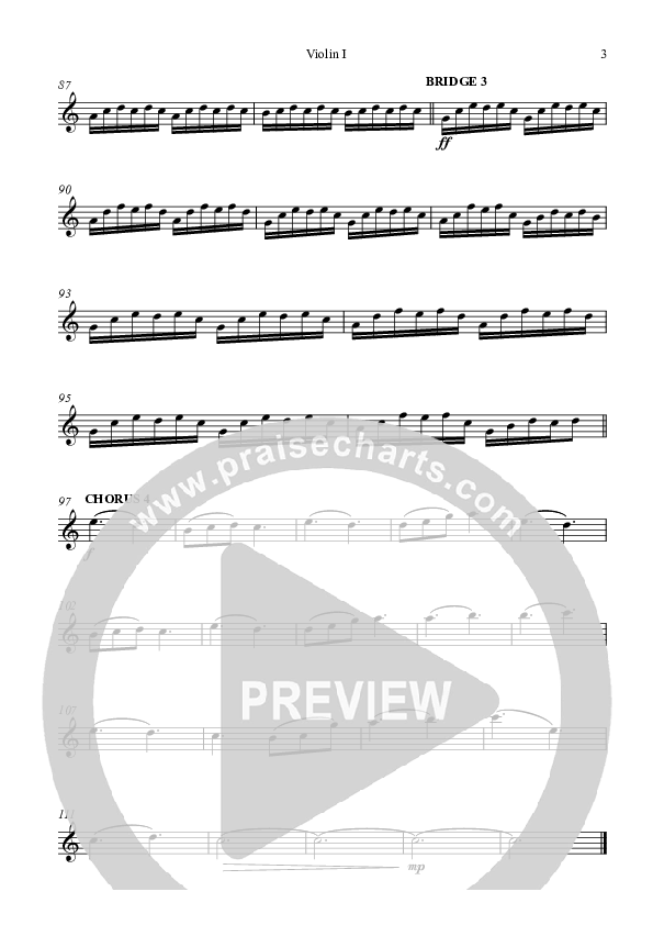 Your Love Is Enough Violin 1 (Highlands Worship)