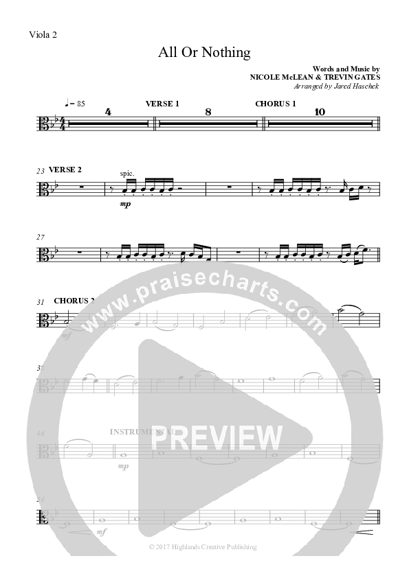 All Or Nothing Viola (Highlands Worship)
