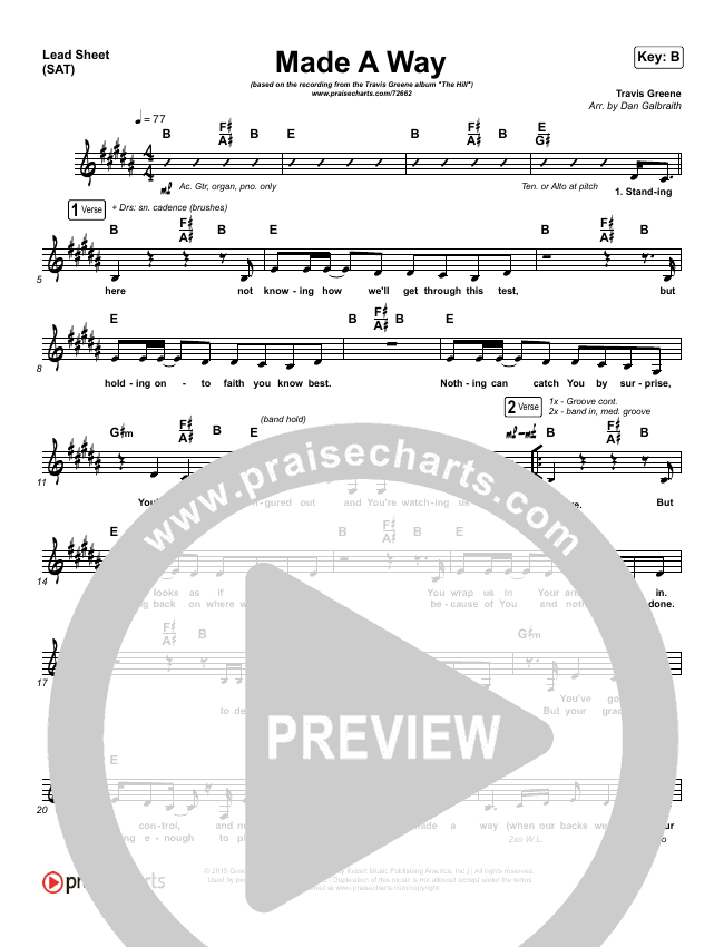 Made A Way Light Orchestration Travis Greene Praisecharts