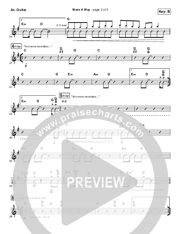 Made A Way Acoustic Guitar (Travis Greene)