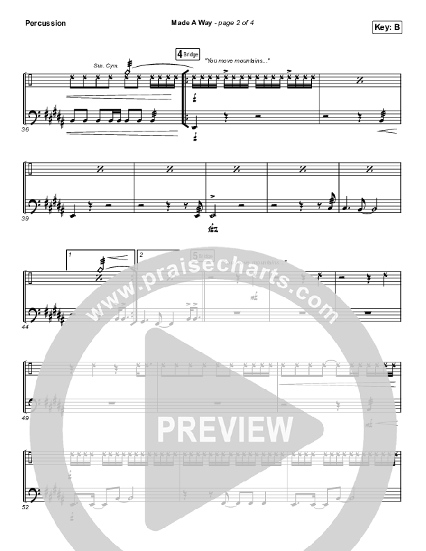 Made A Way Percussion (Travis Greene)