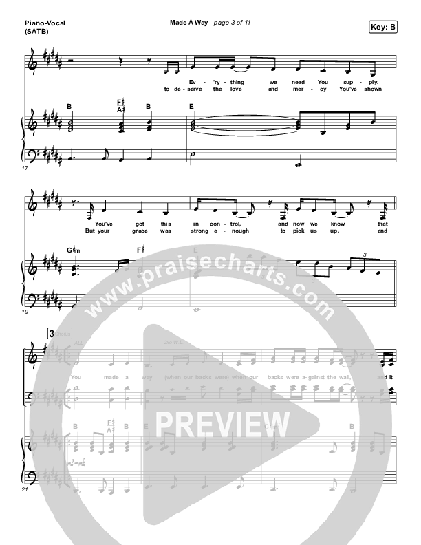 Made A Way Piano/Vocal (Print Only) (Travis Greene)