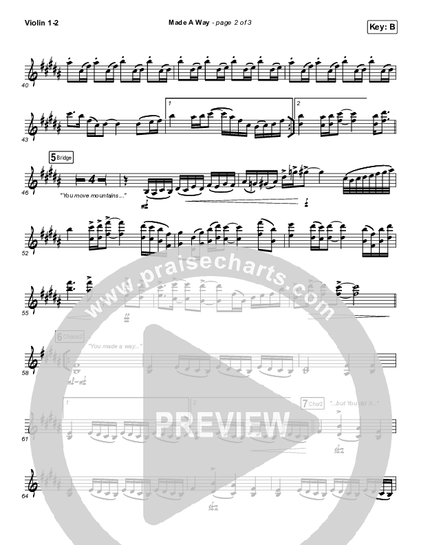 Made A Way Violin 1/2 (Travis Greene)