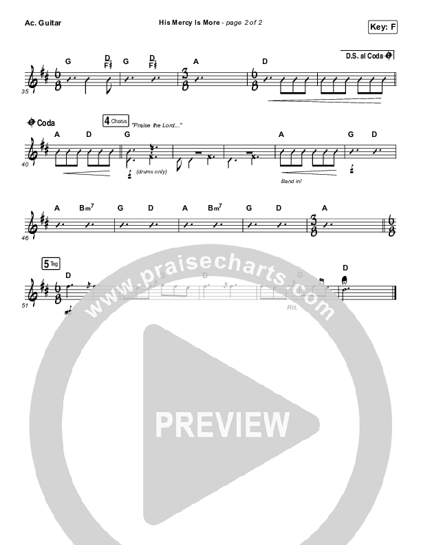 His Mercy Is More Acoustic Guitar (Matt Papa / Matt Boswell / Keith & Kristyn Getty)