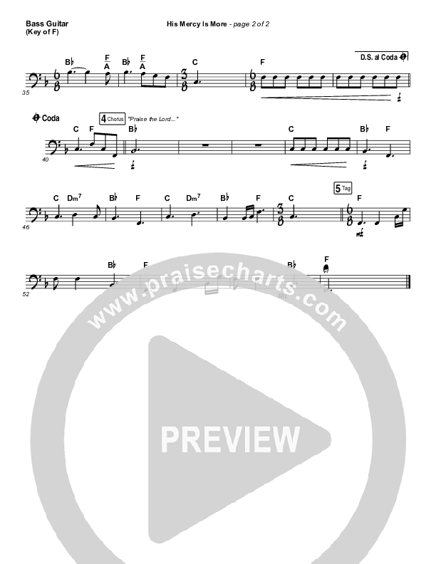 His Mercy Is More Bass Guitar (Matt Papa / Matt Boswell / Keith & Kristyn Getty)