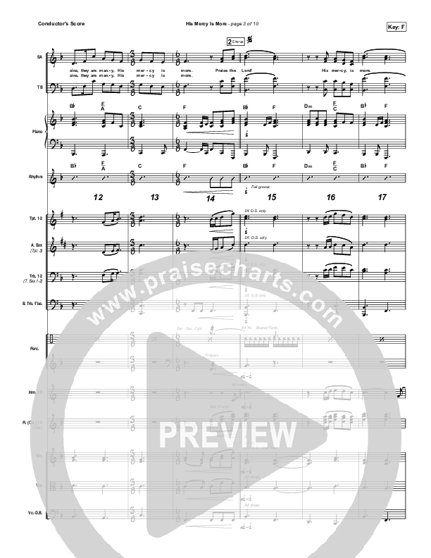 His Mercy Is More Conductor's Score (Matt Papa / Matt Boswell / Keith & Kristyn Getty)
