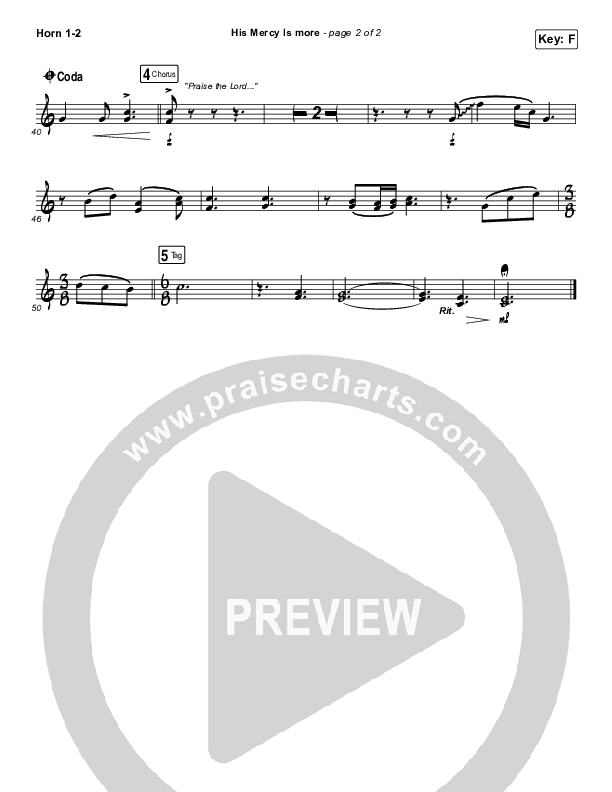 His Mercy Is More Brass Pack (Matt Papa / Matt Boswell / Keith & Kristyn Getty)