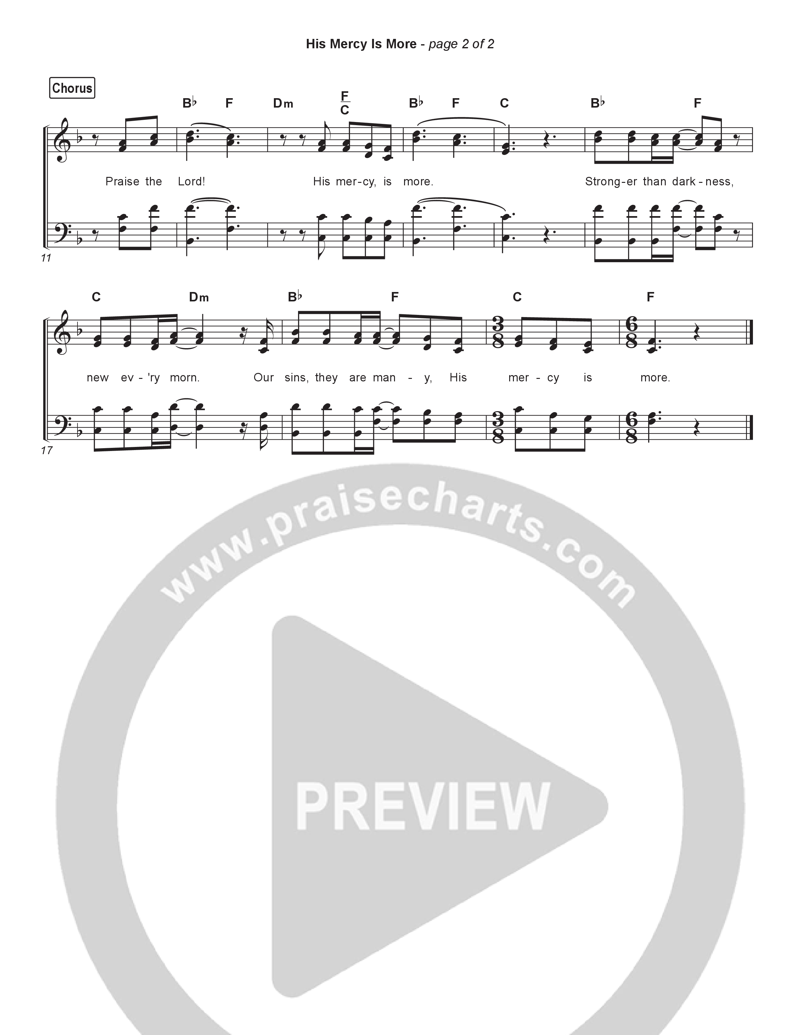 His Mercy Is More Hymn Sheet (Matt Papa / Matt Boswell / Keith & Kristyn Getty)