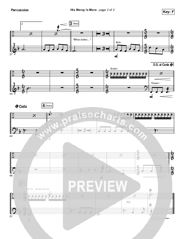 His Mercy Is More Percussion (Matt Papa / Matt Boswell / Keith & Kristyn Getty)