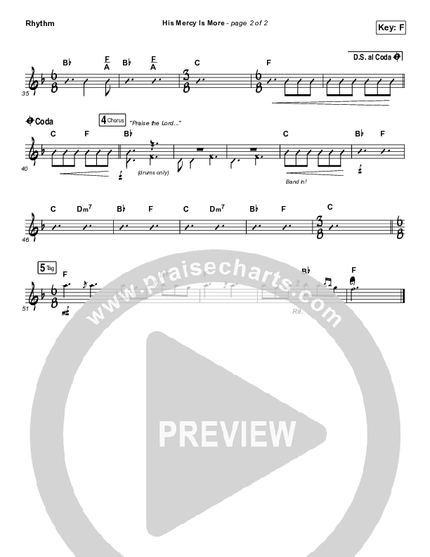 His Mercy Is More Rhythm Chart (Matt Papa / Matt Boswell / Keith & Kristyn Getty)