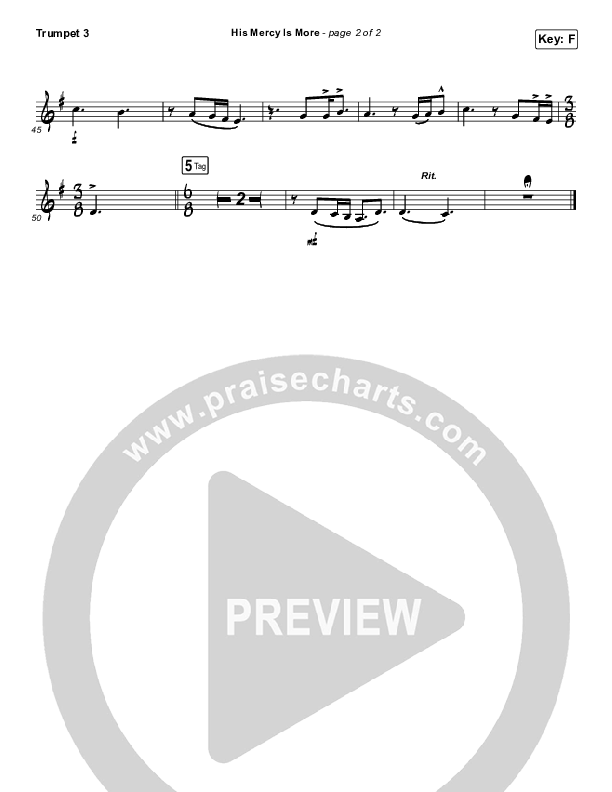 His Mercy Is More Trumpet 3 (Matt Papa / Matt Boswell / Keith & Kristyn Getty)