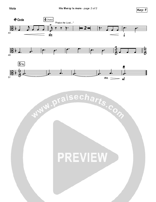 His Mercy Is More Viola (Matt Papa / Matt Boswell / Keith & Kristyn Getty)