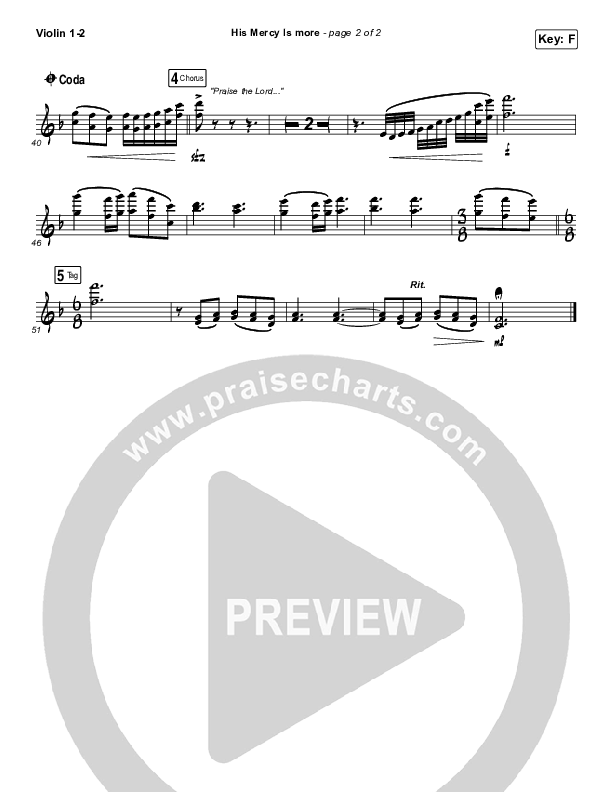 His Mercy Is More Violin 1,2 (Matt Papa / Matt Boswell / Keith & Kristyn Getty)