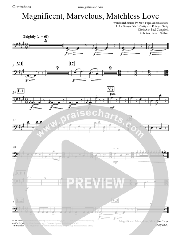 Magnificent Marvelous Matchless Love Contrabass (Keith & Kristyn Getty)