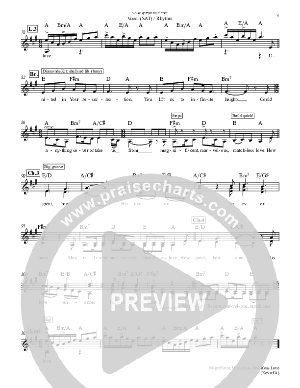 Magnificent Marvelous Matchless Love Rhythm/Vocal (Keith & Kristyn Getty)