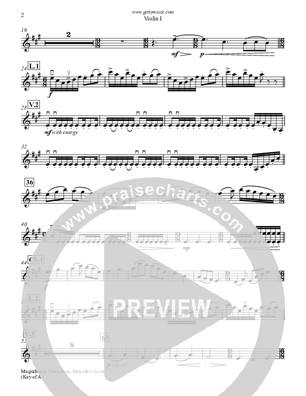 Magnificent Marvelous Matchless Love Violin 1 (Keith & Kristyn Getty)