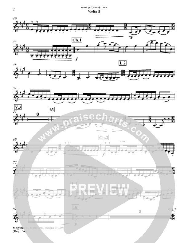 Magnificent Marvelous Matchless Love Violin 2 (Keith & Kristyn Getty)