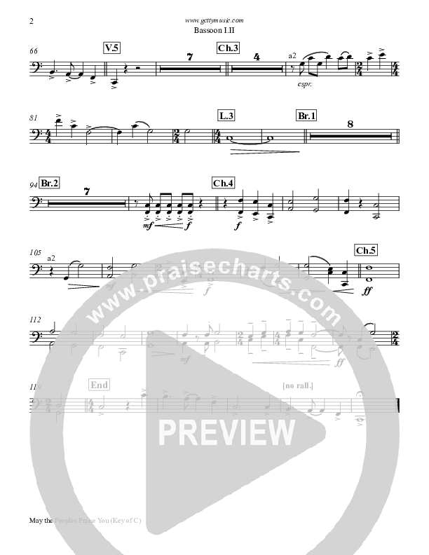 May The Peoples Praise You Bassoon 1/2 (Keith & Kristyn Getty)