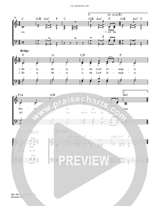 May The Peoples Praise You Choir Sheet (SATB) (Keith & Kristyn Getty)