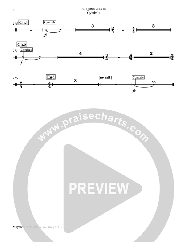 May The Peoples Praise You Cymbals (Keith & Kristyn Getty)