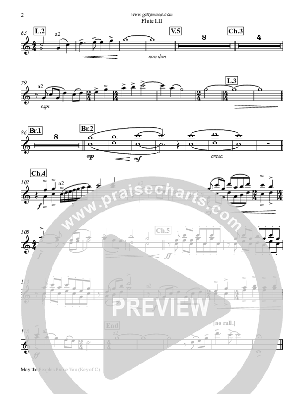 May The Peoples Praise You Flute 1/2 (Keith & Kristyn Getty)