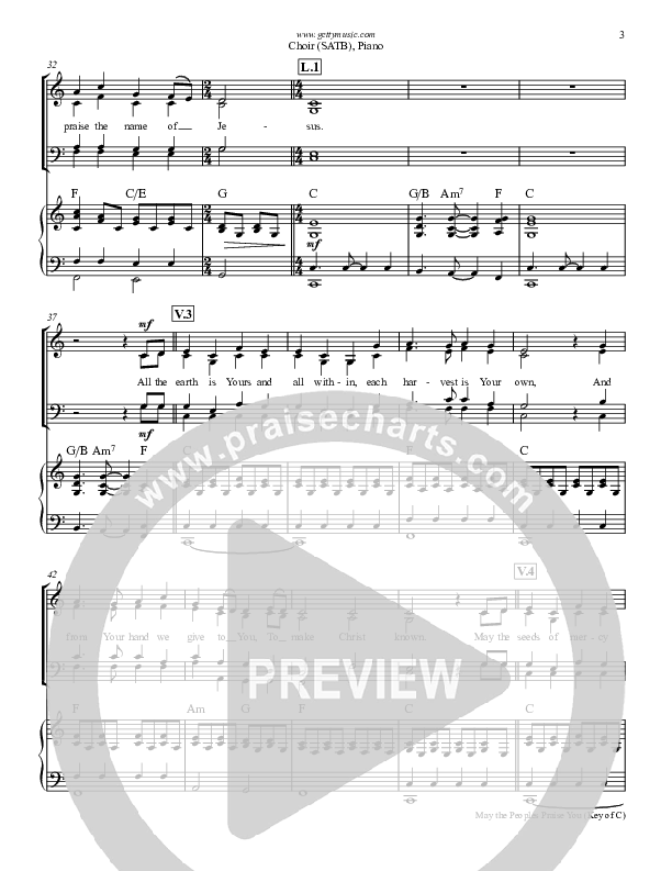 May The Peoples Praise You Lead & Piano (Keith & Kristyn Getty)