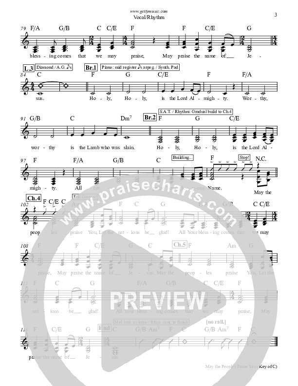 May The Peoples Praise You Rhythm/Vocal (Keith & Kristyn Getty)